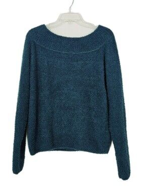 Elan Plush Teal Fuzzy Sweater Women's Medium
